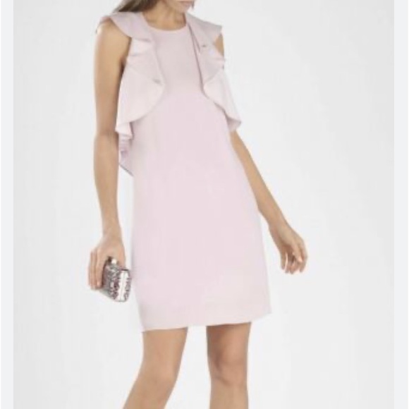 BCBGMAXAZRIA Jenni mini racer back dress with ruffle detail. Size medium - Picture 5 of 7